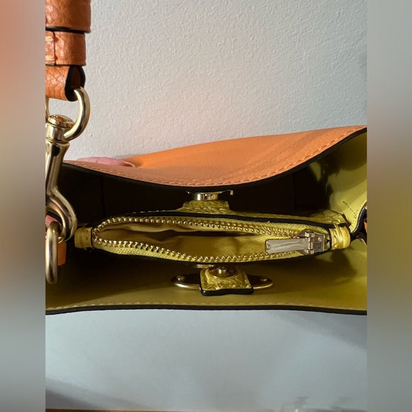 Coach Mini Town Crossbody Bucket Bag. Candied Orange. - Picture 5 of 12